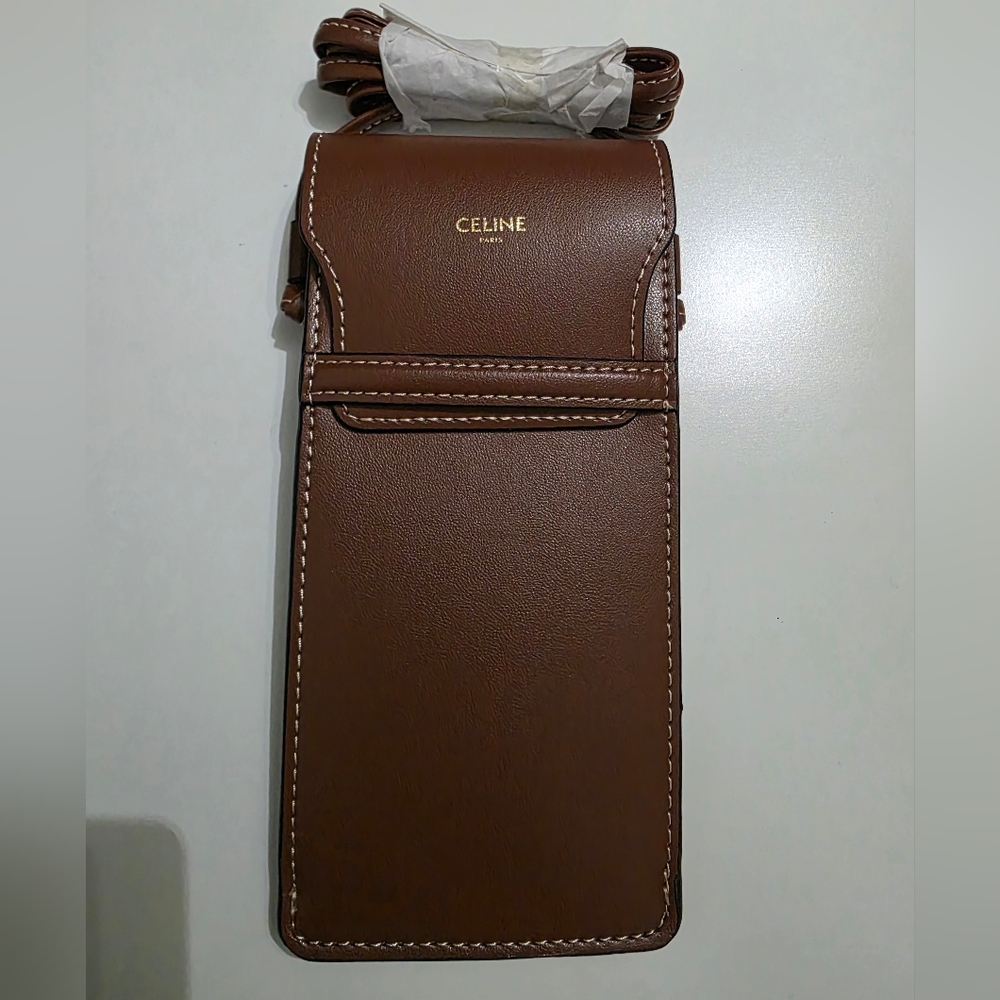 Celine Brown Leather Sunglasses Case
